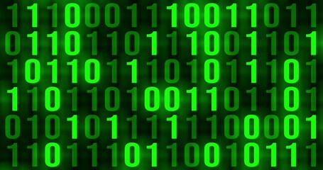 green binary code	
