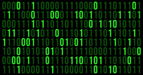 green binary code	
