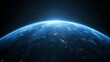 © HQAsset - A Stunning 3D Render of Earth at Night with City Lights and Stars