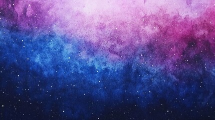 Poster - A painting of a starry sky with a purple and blue background