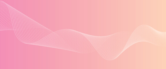 Poster - Minimalist banner background, pastel colorful, pink and yellow gradations. Circle effect style geometric, abstract background.