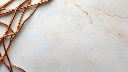 Wall Mural - Abstract Background with Gold Wire and Marble Texture