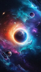 Wall Mural - stunning astronomical art and celestial space in illustration background