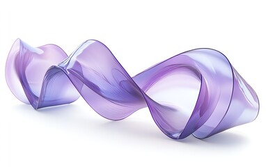 Poster - A beautiful, flowing ribbon design in soft shades of purple, showcasing elegance and creativity ideal for modern backgrounds or designs.