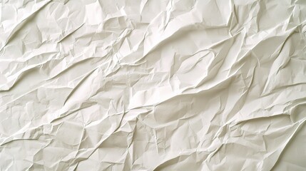 Poster - Crumpled White Paper Texture Background