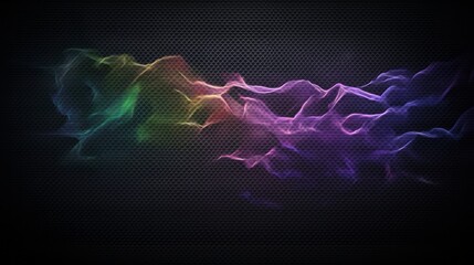 Poster - Colorful abstract waves of light flowing against a textured dark background