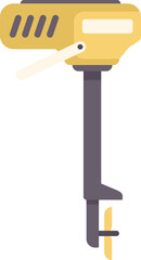 Poster - outboard motor with a combustion engine providing power to a small watercraft