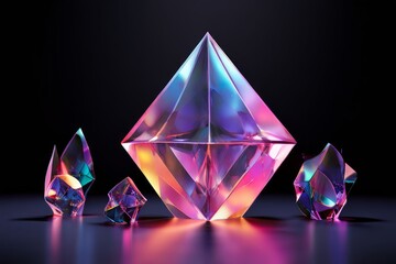 Fototapete - sparse geometric shapes with ample negative space each shape fea