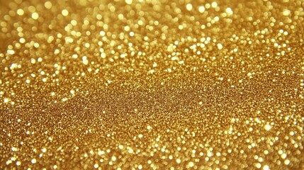 Aufkleber - Shimmering gold glitter background with sparkling details, capturing a radiant and luxurious atmosphere. This high-resolution golden texture is ideal for elegant designs, festive decorations, or celeb