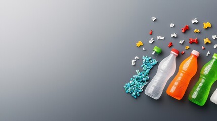 Poster - a company implementing a recycling program and using biodegradable packaging materials, demonstratin