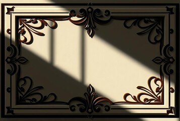 Art Deco Shadow OrnamentA sleek and elegant image with geometric