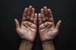 © Mykola - Open Palms. Gesture of Black Hands with Empty Palms Showing Giving Asking