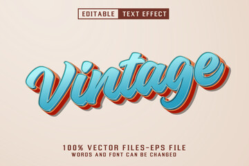 Poster - Vintage 3d Text - Editable Text Effect