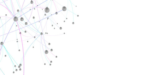 Poster - Abstract plexus blue geometry background. Digital technology network connection concept. 3D rendered illustration
