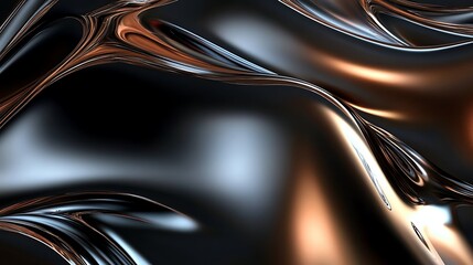 Metallic 3D 6.6 with glossy reflections on a dark background