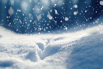 Poster - Winter background with snowflakes. Christmas and New Year background. - Generated AI