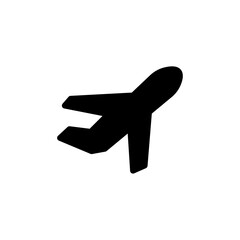 Wall Mural - Airplane Icon black and white vector sign