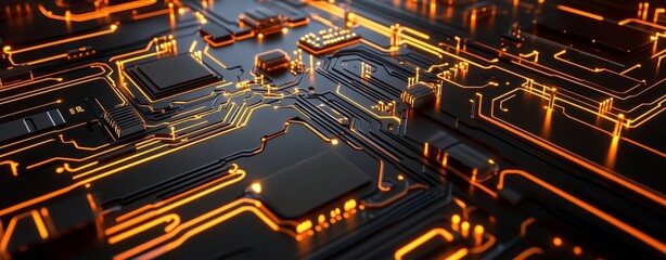 Fototapete - An ideal background for tech processes, neural networks, stocks, data transfer, encryption, sound and graphic presentations, science, education, etc.
