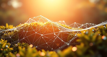 spider web with dew drops