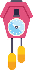 Poster - this pink cuckoo clock is striking to indicate the passage of time