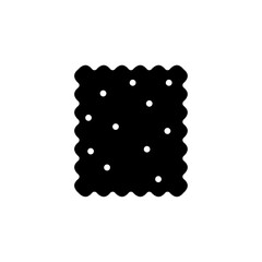 Wall Mural - Crackers icon black and white vector sign