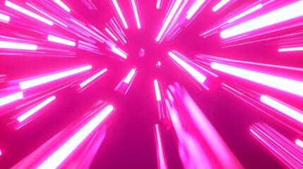 Poster - Neon Light Stream, Abstract motion graphics featuring vibrant, flowing neon lights creating a mesmerizing visual experience in a seamless loop, ideal for dynamic backgrounds.