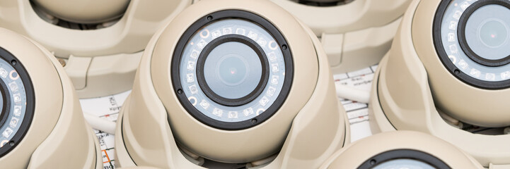 Poster - CCTV surveillance camera with a clear focus on public safety and monitoring