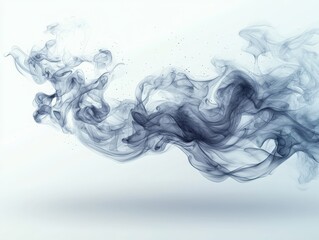 Poster - Explore the intricate beauty of high-detailed smoke puff in varied gray tones with wispy textures
