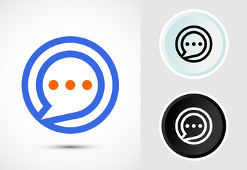 Aufkleber - Chat icon design illustration, Message sign symbol for apps and websites