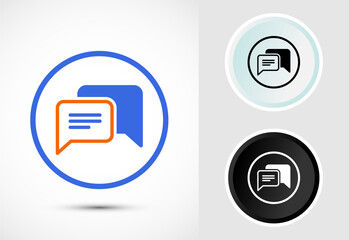 Aufkleber - Chat icon design illustration, Message sign symbol for apps and websites