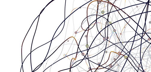 Leinwandbilder - Abstract network of physical devices on the Internet using a network connection