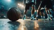 © LukaszDesign - Team training and stretching exercises for basketball players before workouts, focusing on fitness and speed performance to enhance endurance