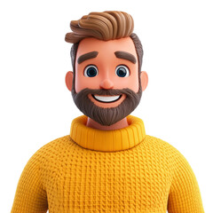 Poster - 3D Young Smiling Man Avatar