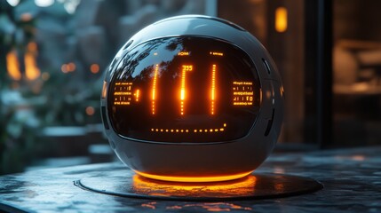 Poster - AI-driven holographic assistant engaged in interactive activity at a futuristic setting