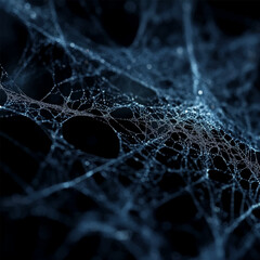 Captivating Arachnid Surrealist Spider s Intricate Web Patterns in Moody Darkness Showcasing the Delicate Silk Strands Glistening Eyes and Hairy Legs in a Dali esque Composition.