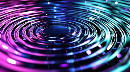 Poster - Circular Ripples in Gradient Colors