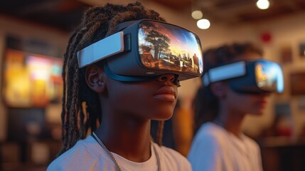 Poster - Children experience virtual avatars through augmented reality glasses in an interactive exhibit