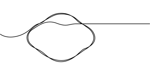 Fototapete - Continuous one line drawing frame, Outline of a frame on a white background. Vector illustration, Square frame continuous one line drawing. Border freehand single line hand drawn style for quote