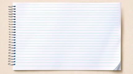 Poster - Blank Notebook Page with Spiral Binding