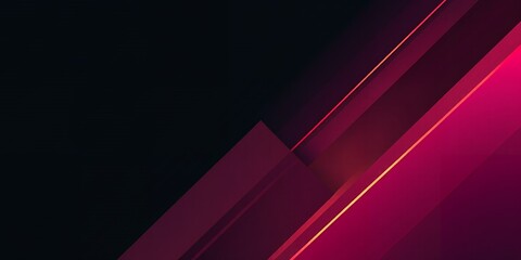 Poster - abstract pink and orange lines on black background