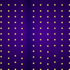 Wall Mural - A seamless background with bright yellow stars on a deep purple texture, evoking a vibrant, magical night sky