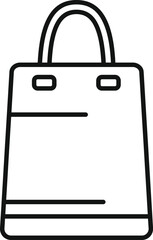 Poster - simple line drawing of a shopping bag symbolizing retail, consumerism, and purchases