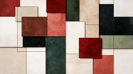 Poster - Muted Earth Tone Color Blocks with Texture