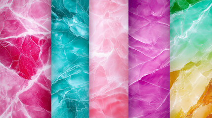 Poster - Organic Marble Textures with Pop Colors