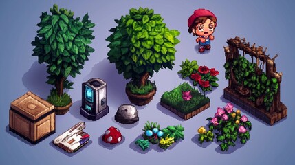 Aufkleber - Pixel Art with 3D Effect