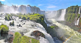 Iguazú Falls waterfalls on the Iguazu River on the border of the Argentine and Brazil