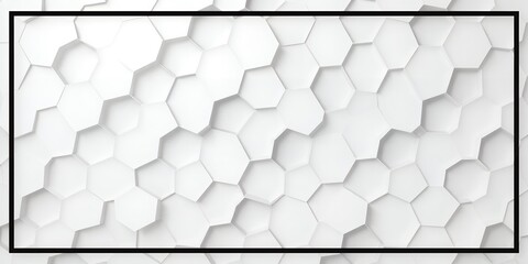 Poster - Abstract white geometric pattern