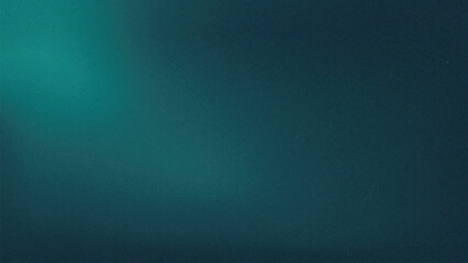 Wall Mural - dark emerald green grainy gradient background with glowing light. vector illustration