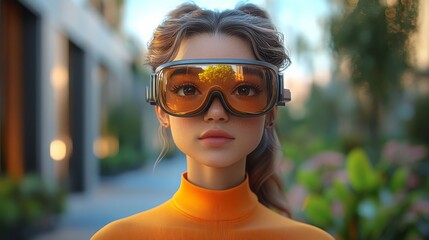 Poster - A virtual avatar interacting with augmented reality in a lively outdoor setting