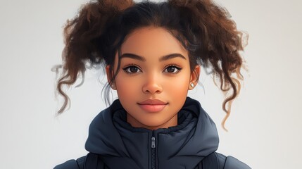 Poster - AI avatar engages in conversation about personalized learning experiences in an educational setting